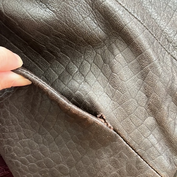 Y2K ALL LEATHER BROWN EXPRESS JACKET - Picture 3 of 10